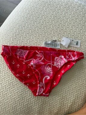 Seafolly Red Floral & Anchor Bikini Bottom